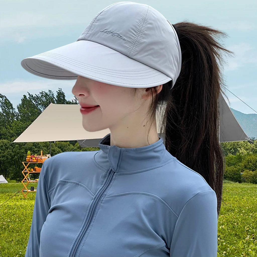 Outdoor Sun Hat For Women Breathable Quick Drying Baseball Cap Lightweight And Breathable Open Top Wide Brimmed Hat Duckbill Cap