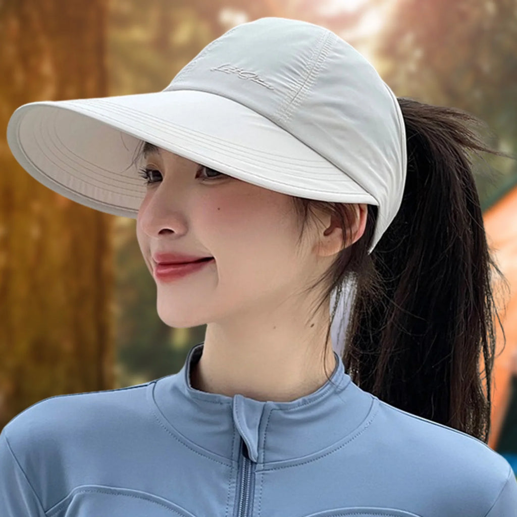 Outdoor Sun Hat For Women Breathable Quick Drying Baseball Cap Lightweight And Breathable Open Top Wide Brimmed Hat Duckbill Cap